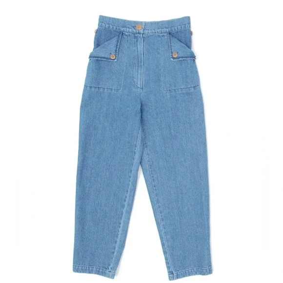 Ilana Kohn Denim - Ilana Kohn “Huxie” High Waisted Pale Denim Jeans